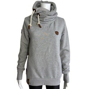 Naketano Gray Funnel Neck Hoodie – Size M